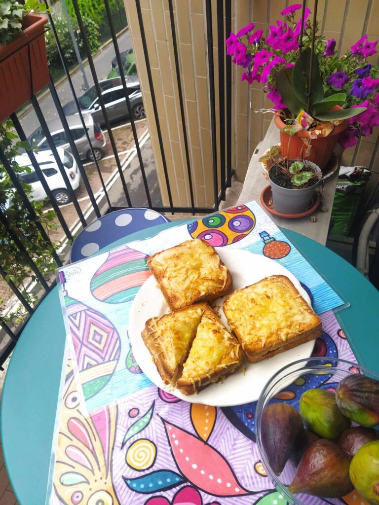 croque monsieur sul terrazzo